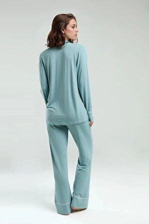 Kadın Giyim Viskon Kutulu & Lisanslı Gömlek Pijama Takımı L1.PC.8986.001