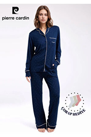 Kadın Giyim Viskon Kutulu & Lisanslı Gömlek Pijama Takımı L1.PC.8986.001
