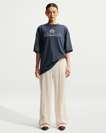 W Nsw Classic Ss Tee Cntry Club Oversize Lacivert Kadın Tişört