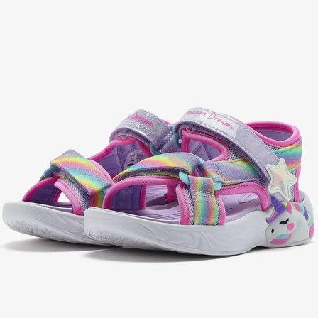 Skechers Unicorn Dreams 303107L-LVMT Işıklı Ortopedik Çocuk Sandalet