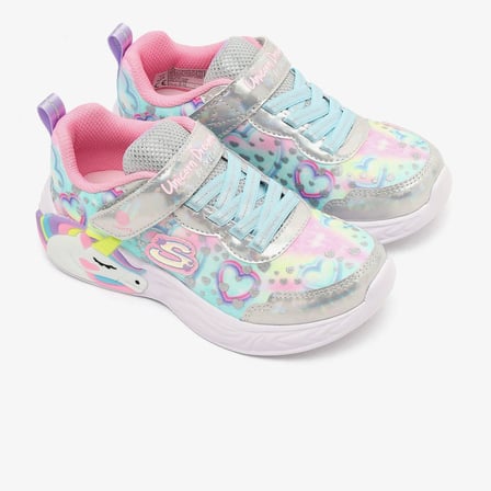 Skechers UNICORN DREAMS HEART SPARKLES Çocuk Gri Spor Ayakkabı 303063L-SMLT