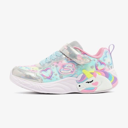 Skechers UNICORN DREAMS HEART SPARKLES Çocuk Gri Spor Ayakkabı 303063L-SMLT