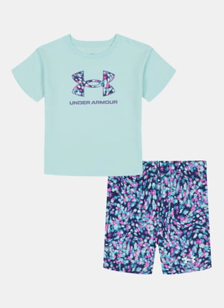 Under Armour Mavi  Kız Çocuk Baskılı Şort Takım ASJI1MR-372-UA PRINTED BIKE SHORT S