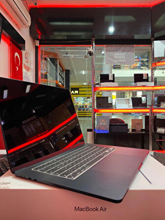 APPLE MACBOOK AİR M2 8GB RAM 512GB SSD 15 İNÇ RETİNA EKRAN GECE MAVİSİ teşhir