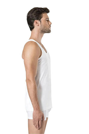 Erkek Pamuk İki Adet Kutulu Beyaz Atlet L1.PC.004.0A.12.13