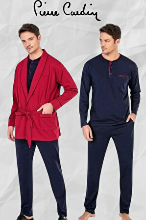 %100 Pamuk Damat 6lı Çeyiz Seti Robdöşambır & Pijama Takımı & İç Çamaşır Takım L1.PC.004.0A.12.18
