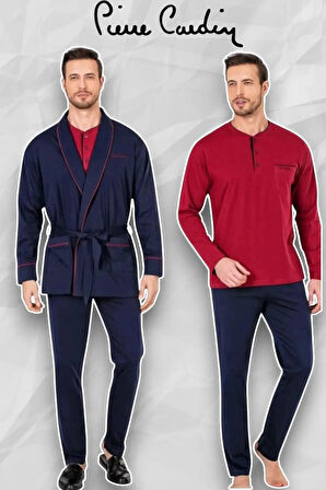 %100 Pamuk Damat 6lı Çeyiz Seti Robdöşambır & Pijama Takımı & İç Çamaşır Takım L1.PC.004.0A.12.18