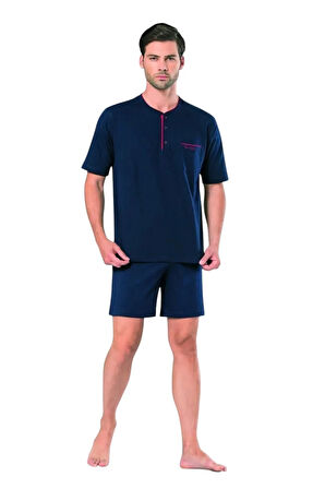 Erkek Ev Giyim 3'lü Penye %100 Pamuk Pijama Takımı L1.PC.004.12.17