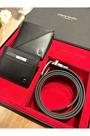 Erkek Hediyelik & Çeyizlik Deri Spor Kartlık Cüzdan Kemer 3'lü Set L1.PC.004.12.C20