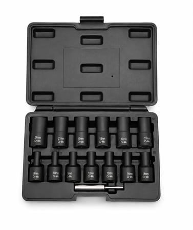 NT Tools NTZSETBS12 1/2” 14 Parça CrMo Yıpranmış Civata ve Bozuk Somun Sökme Lokma Seti