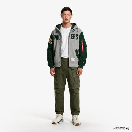New Era Alpha Industries x Green Bay Packers MA-1 Erkek Polar Ceket