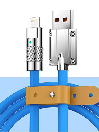 iPhone 12 / 12 Pro / 14 / 14 Pro uyumlu Lightning Kırılmaz Hızlı Şarj Kablosu Kopmaz 6a