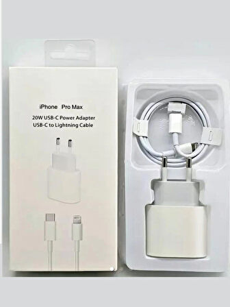 iPhone Uyumlu 20W USB-C Güç Adaptörü + Type-C to Lightning Kablo 1 M