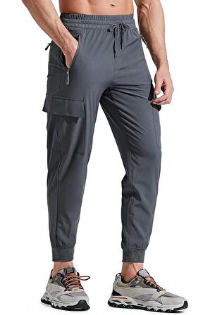 Ghassy Co. Erkek Quich Dry Running Athletic Dar Paça Joggers Hafif Outdoor Pantolon