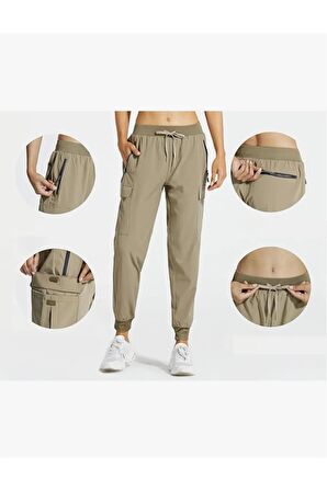 Ghassy Co. Kadın Quich Dry Hiking Athletic Joggers Doğa Yürüyüşü Günlük Pantolon