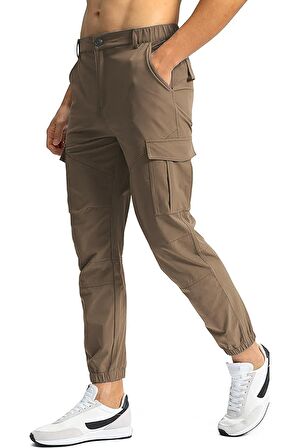 Ghassy Co. Erkek Doğa Yürüyüşü Golf Ultra Hafif Çok Amaçlı Cepli Kargo Pantolon