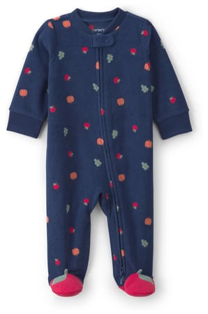 Carter's Kız Bebek Polar Fermuarlı Patikli Tulum Lacivert 1W114910