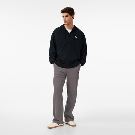 Converse Loose Fit Sneaker Patch Erkek Siyah Kapüşonlu Ceket