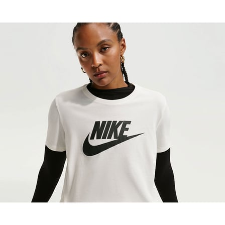 Nike Nsw Club Ss Tee Icon Futura Beyaz Kadın Tişört DX7906-133