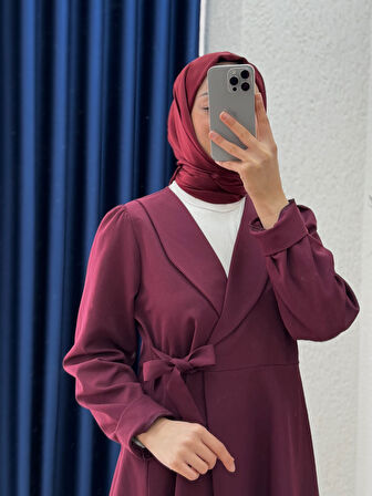 Bellinzona Kuşak Detaylı Ceketli Takım-AS00466 Bordo