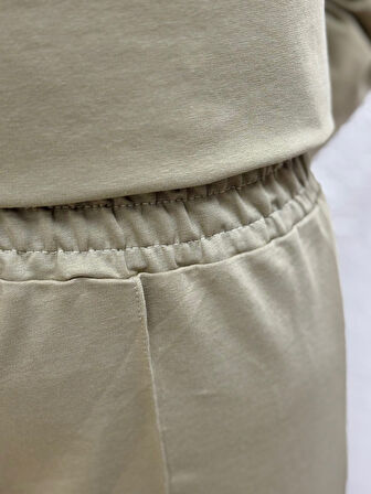 Dilşah Bol Sweat İki İplik Pantolonlu Takım-NL222 Mint