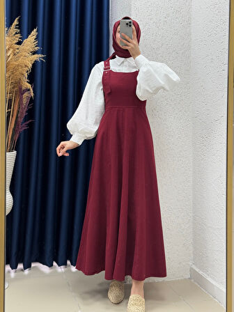 Celia Sülfür Gabardin Jile-BN4289 Bordo