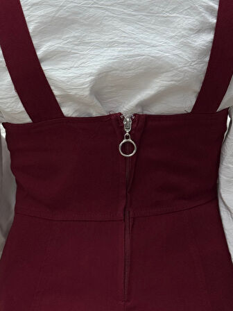 Celia Sülfür Gabardin Jile-BN4289 Bordo