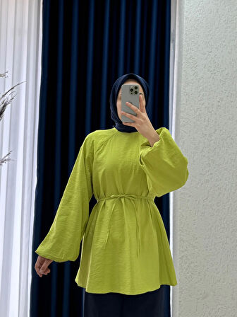 Zenita Reglan Kol Tunik-BN4175 Fıstık Yeşili