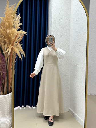 Zeninda Düğme Detaylı Jile-AS4059 Taş