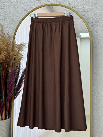 Serona Üstü Kimono Etekli Çilek Takım-EK556-AS079 Kahve