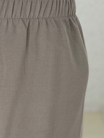 Sormora Kuşak Detaylı Ceketli Pantolonlu Takım-AS471 Vizon
