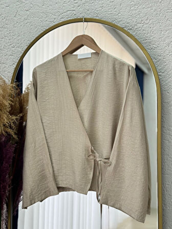 Serona Üstü Kimono Etekli Çilek Takım-EK556-AS079 Taş