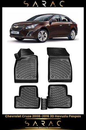 Chevrolet Cruze 2008 Model Araca Özel 3d Havuzlu Paspas