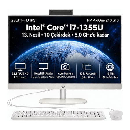 HP ProOne 240 G10 D36C4ET S10 Intel® Core™ i7-1355U 64GB 512GB SSD 23.8" FHD Windows 11 Pro All In One