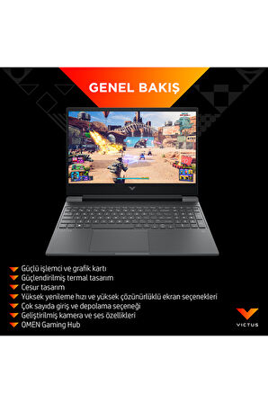 HP Victus 15-FB3705NT AMD Ryzen 5 8645HS 16GB RAM 512GB SSD RTX3050 Freedos 15.6” FHD 144Hz B9KM2EA