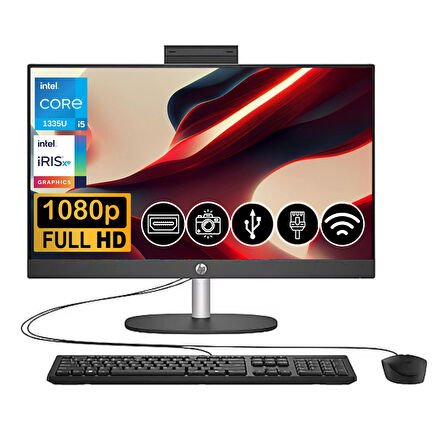 HP Proone 240 G10 i5 1335U 64GB  1TB M.2 SSD B6JD5ES  ATL19 23.8" FHD Fdos Siyah  All In One Bilgisayar