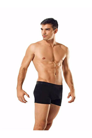 Erkek Siyah Beyaz Gri 3'lü Paket Likralı Boxer