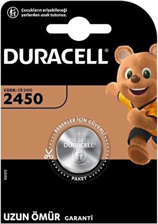 Duracell CR2450 Özel Lityum Düğme Pil 3V