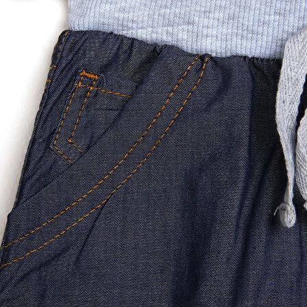 HelloBaby Basic Ribanalı Denim Şort