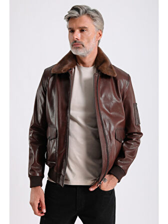 Alexandr Erkek Pilot Deri Mont