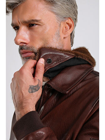 Alexandr Erkek Pilot Deri Mont