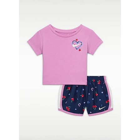 Nike NKG CHERRY NIKE AOP TEMPO Çocuk Mor Şort Takım 36N746-U90