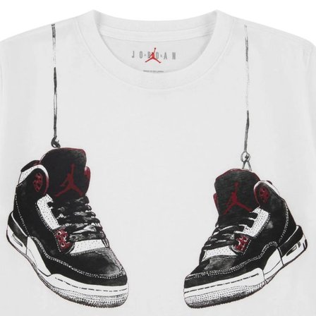 Nike JDB AJ3  SHOE STRINGS Çocuk Beyaz Tişört 95F483-001