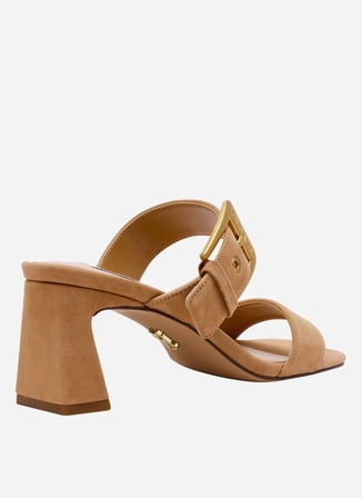 Steve Madden Kahverengi Topuklu Terlik TORIANN CAMEL