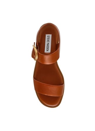 Steve Madden Taba Kadın Deri Sandalet RESORTS COGNAC