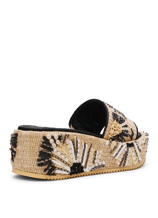 Steve Madden Çok Renkli Kadın %100 Polypropylene Terlik DECOR-EMB BLK