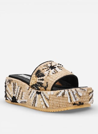 Steve Madden Çok Renkli Kadın Terlik DECOR-EMB BLK