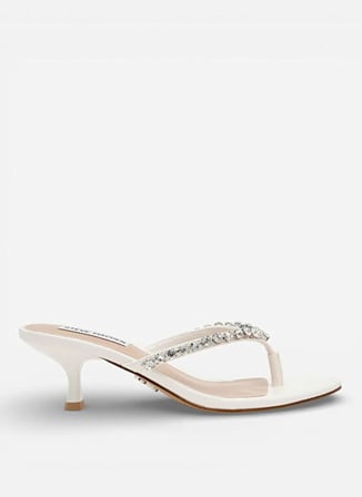 Steve Madden Beyaz Topuklu Terlik SLATER