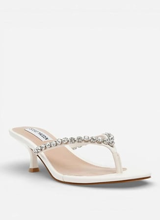 Steve Madden Beyaz Topuklu Terlik SLATER