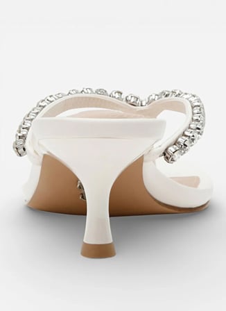 Steve Madden Beyaz Topuklu Terlik SLATER